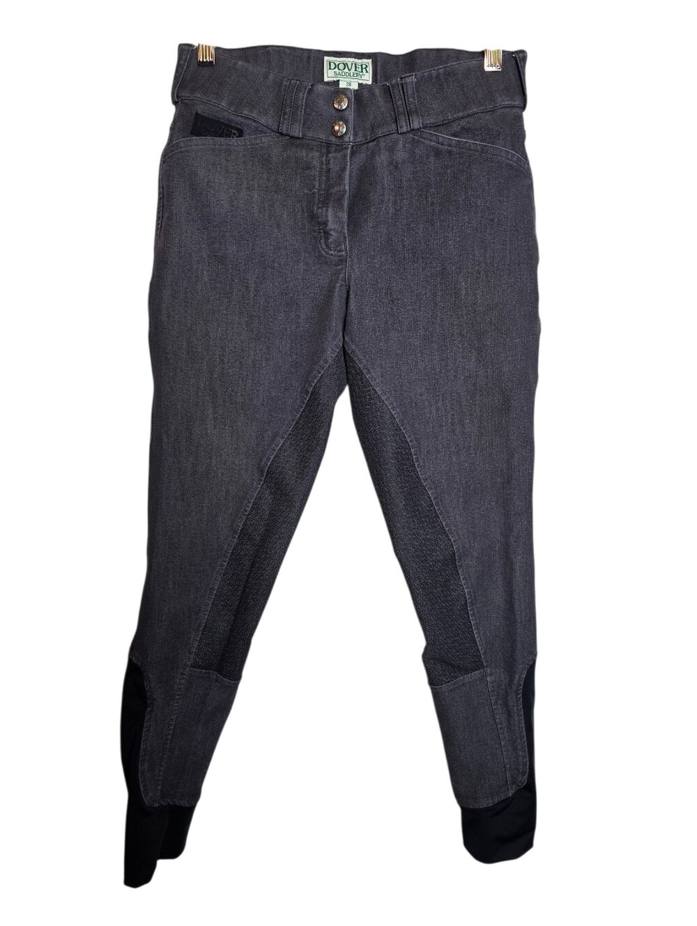 Dover Saddlery Pants Womens Grey Ankle Riding Breeches Full Seat Stretch Size 28